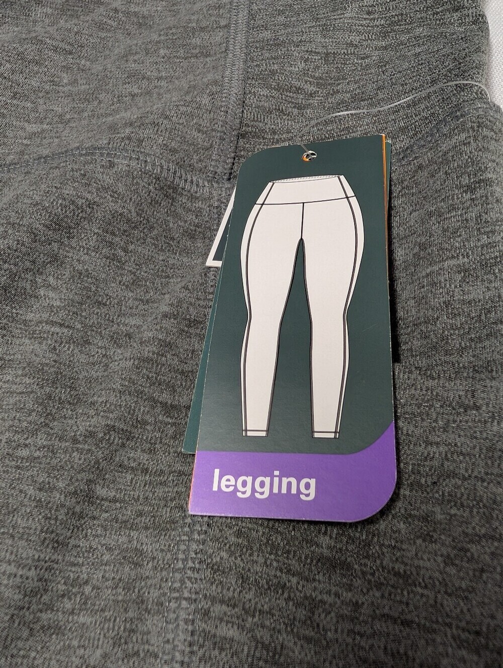 MTA Sport Gray Leggings  Side Pockets High Rise Activewear Women's Size M NWT - Picture 5 of 6